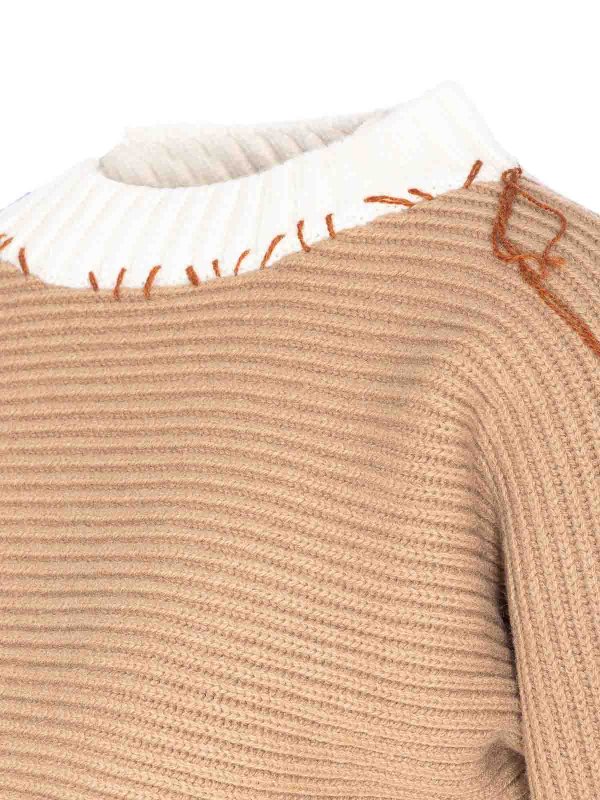 The Best Shops Marni: crew necks - Beige Knitted Sweater