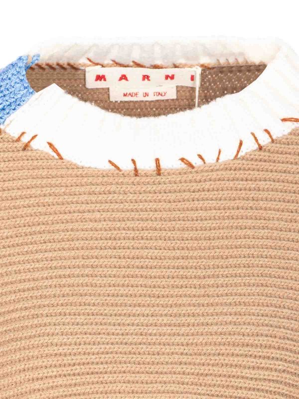 Beige Knitted Sweater shop online: Marni