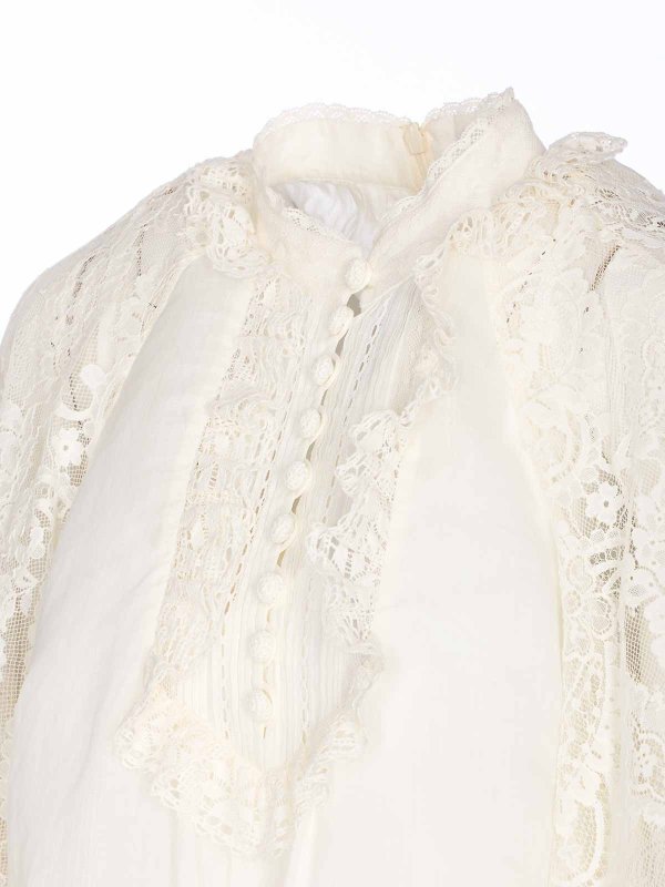 ZIMMERMANN: camicie online - Camicia in pizzo ascensione bianca