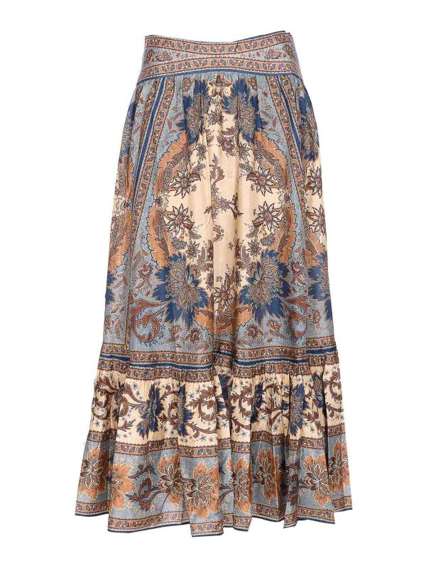 ZIMMERMANN: Faldas media pierna y semilargas - Falda Semilarga - Azul