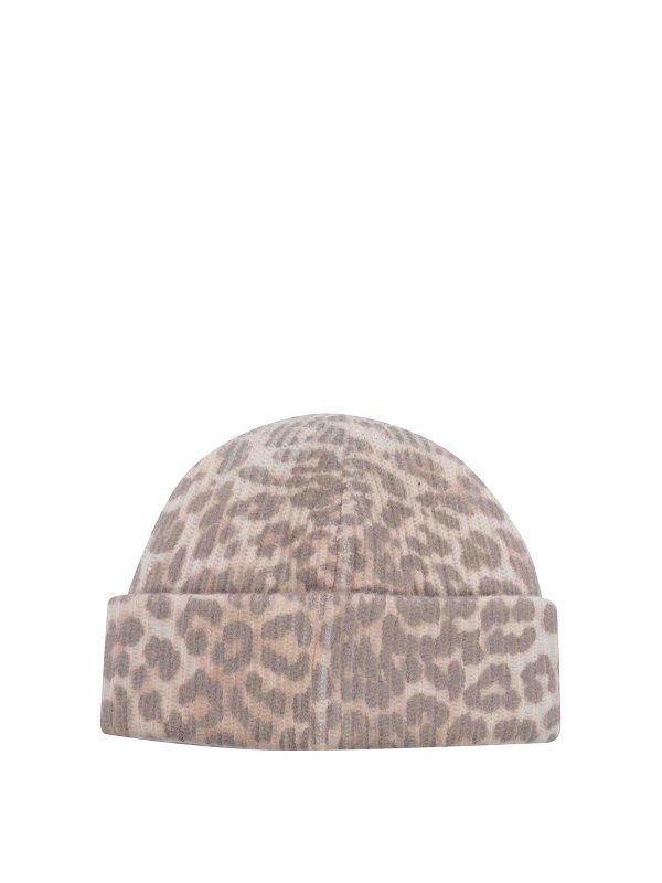 GANNI: beanies online - Leopard Beanie