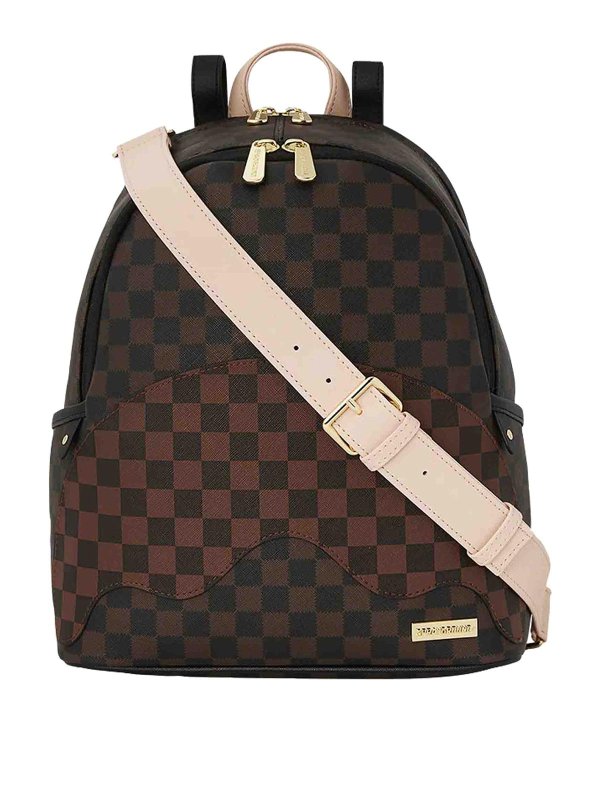 SPRAYGROUND: backpacks - Brown Boujee Strap Backpack
