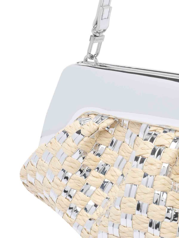 Silver Micro Emera Weaved Handbag shop online: THEMOIRè