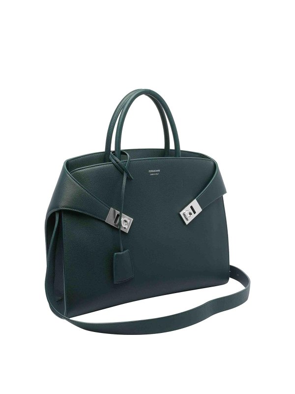 FERRAGAMO: Sacs à main online - Sac Cabas - Vert