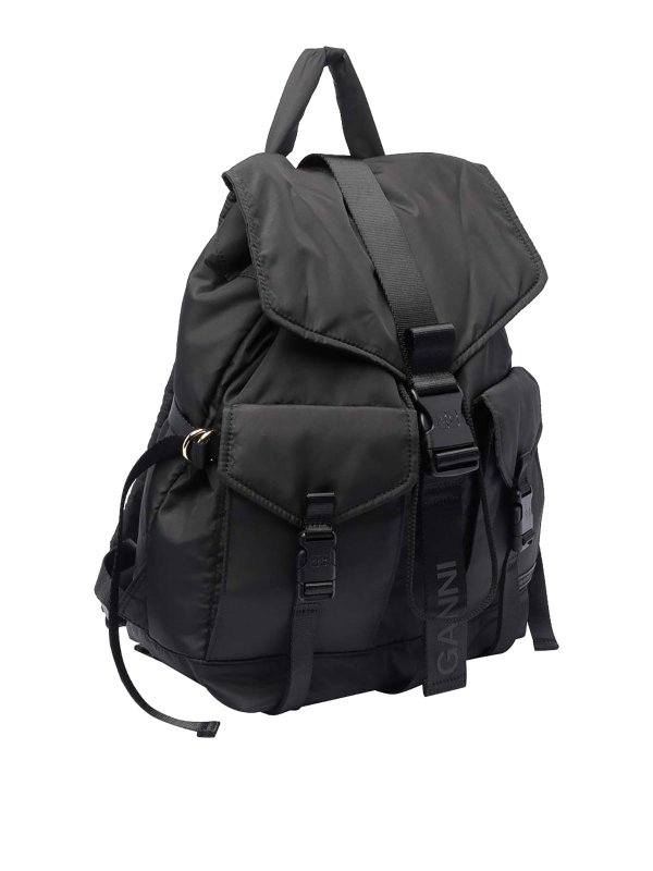GANNI: backpacks online - Black Tech Backpack