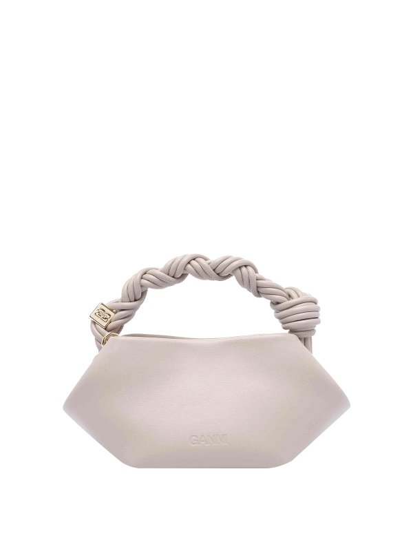 The Best Shops GANNI: shopper - Borsetta mini bou grigio di ostrica