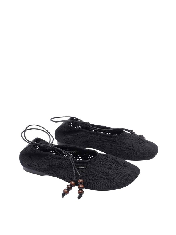 ALOHAS: flat shoes online - Black Rosemary Crochet Ballets