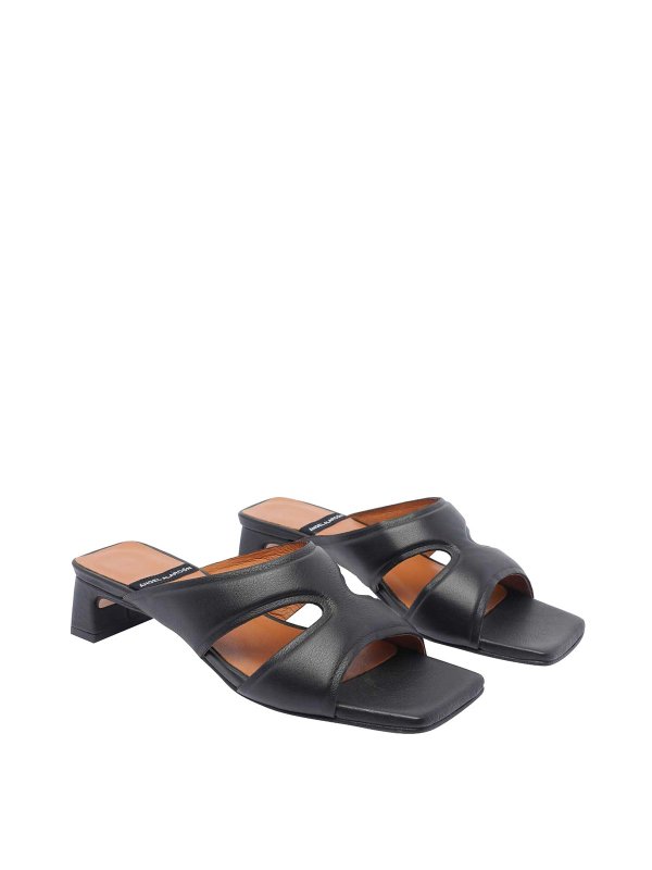 ANGEL ALARCON: court shoes online - Black Pump Sandals