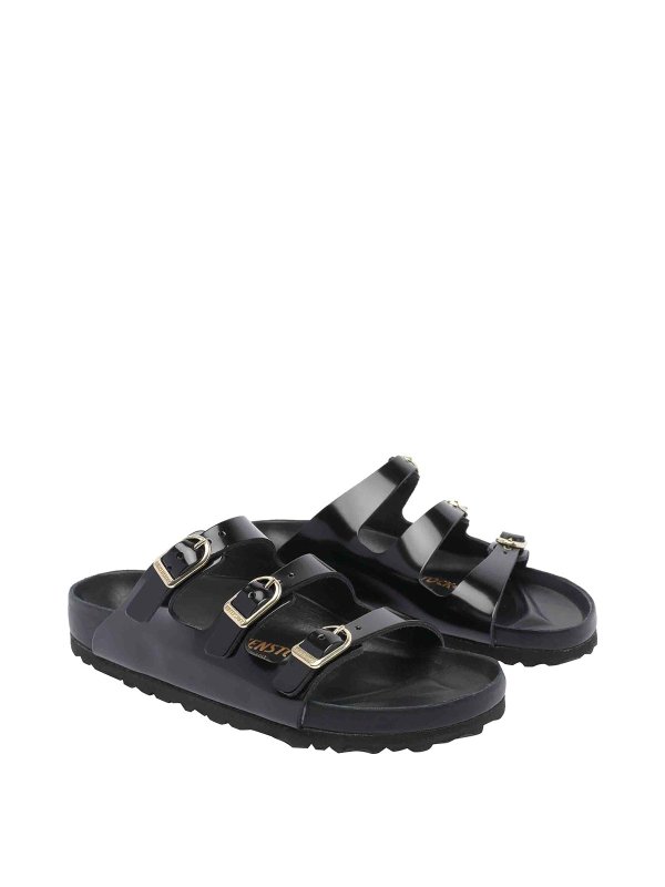 BIRKENSTOCK: flat shoes online - Black Florida Dbuckle