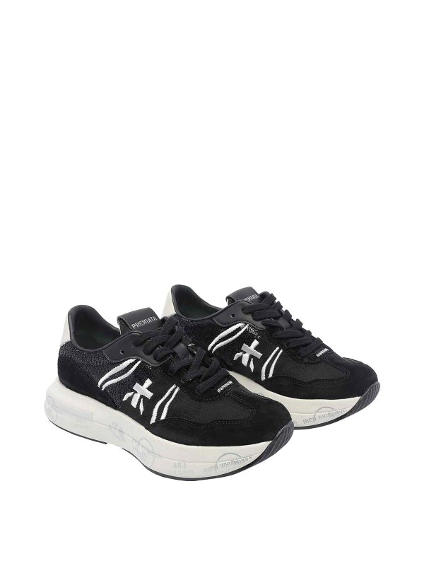 PREMIATA: Chaussures de sport online - Baskets - Noir