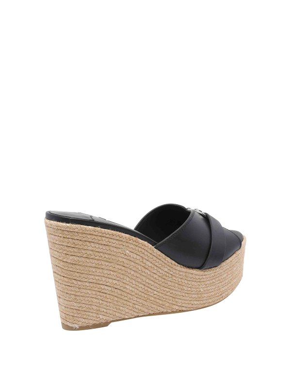 The Best Shops JIMMY CHOO: sandals - Black Leda Wedges Sandals