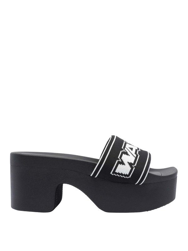 ALEXANDER WANG: sabot - Logo Plateau Sandals