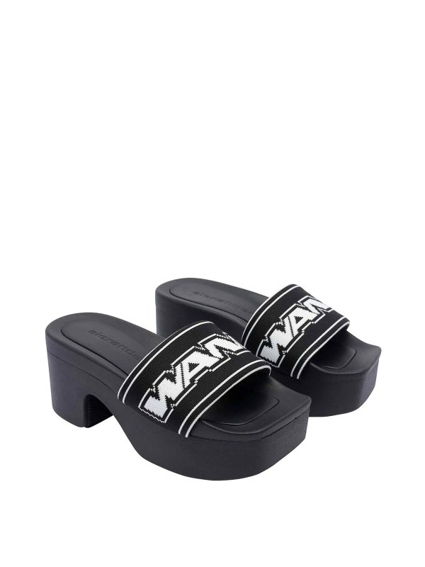 ALEXANDER WANG: sabot online - Logo Plateau Sandals
