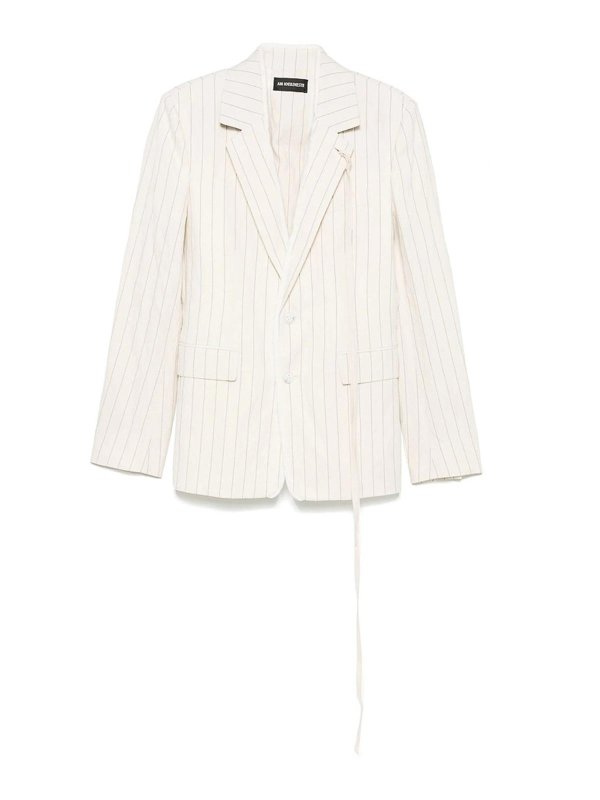 ANN DEMEULEMEESTER: カジュアルジャケット - カジュアルジャケット - 白