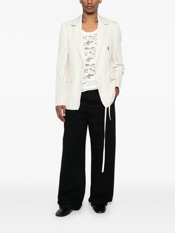 カジュアルジャケット - 白 shop online: ANN DEMEULEMEESTER