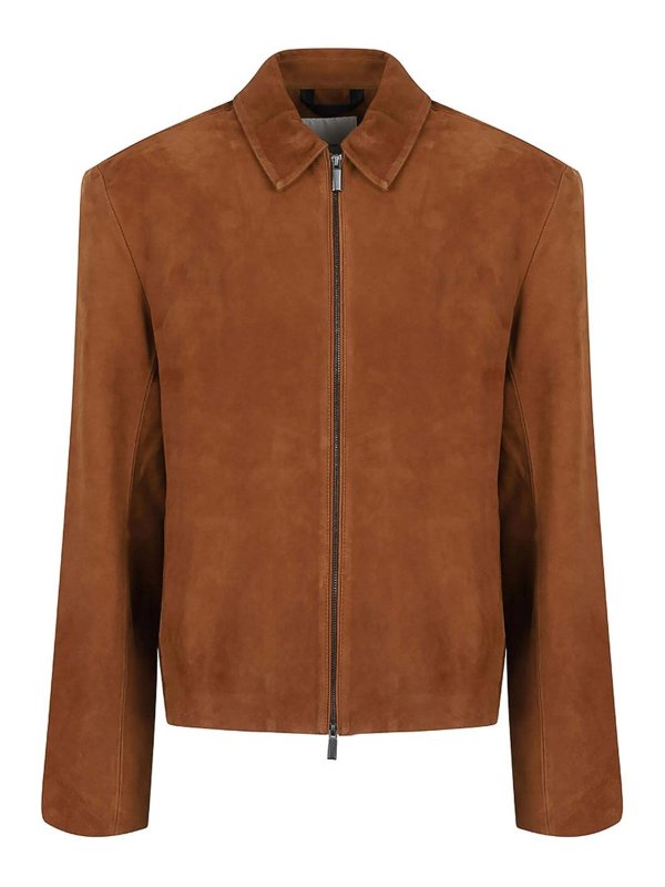 CALVIN KLEIN: leather jacket - Leather Jacket