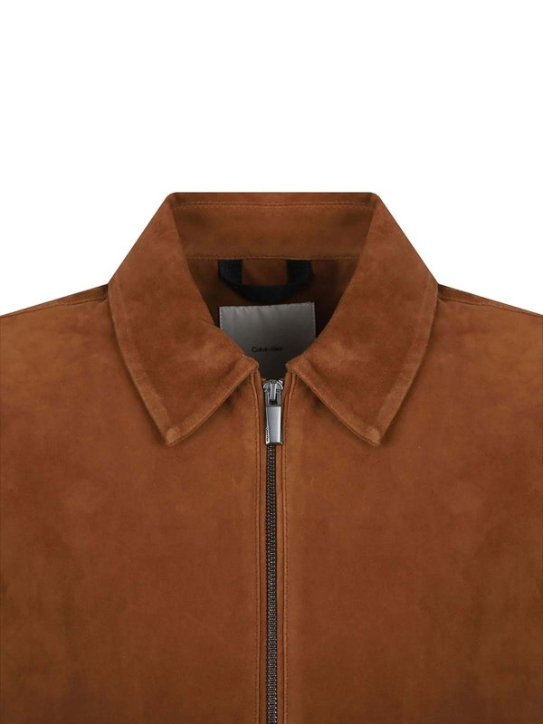 CALVIN KLEIN: leather jacket online - Leather Jacket