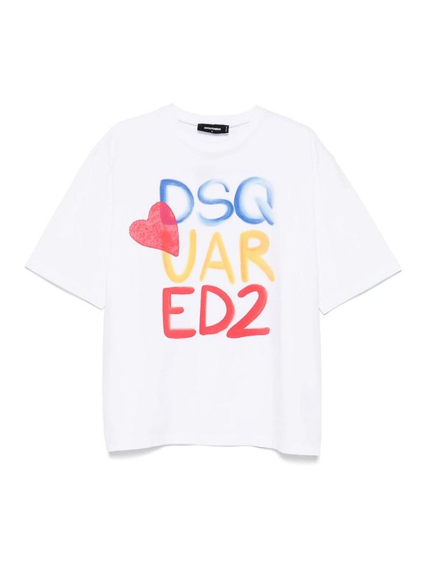 DSQUARED2: T-shirts - T-Shirt - Weiß
