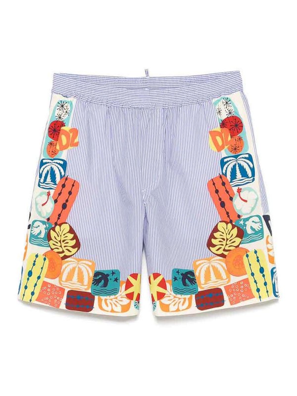 DSQUARED2: Hosen Shorts - Shorts - Blau