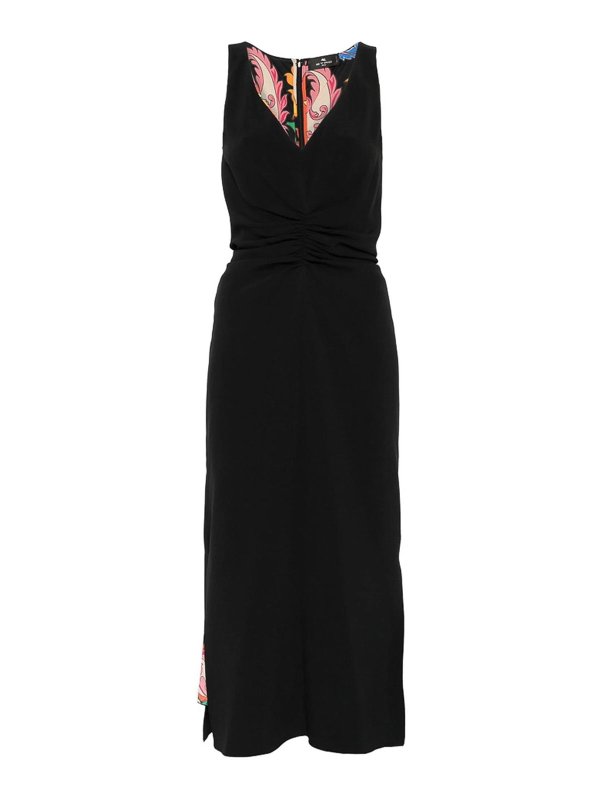 ETRO: Knielange Kleider - Knielanges Kleid - Schwarz
