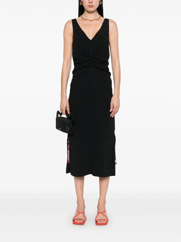 The Best Shops ETRO: Knielange Kleider - Knielanges Kleid - Schwarz