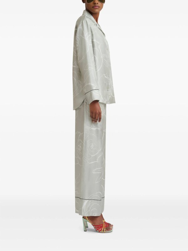 パンツ Marni Pants PAMA0335I0 UTSG31 Deep blue tropical wool trousers with Marni Mending | Marni