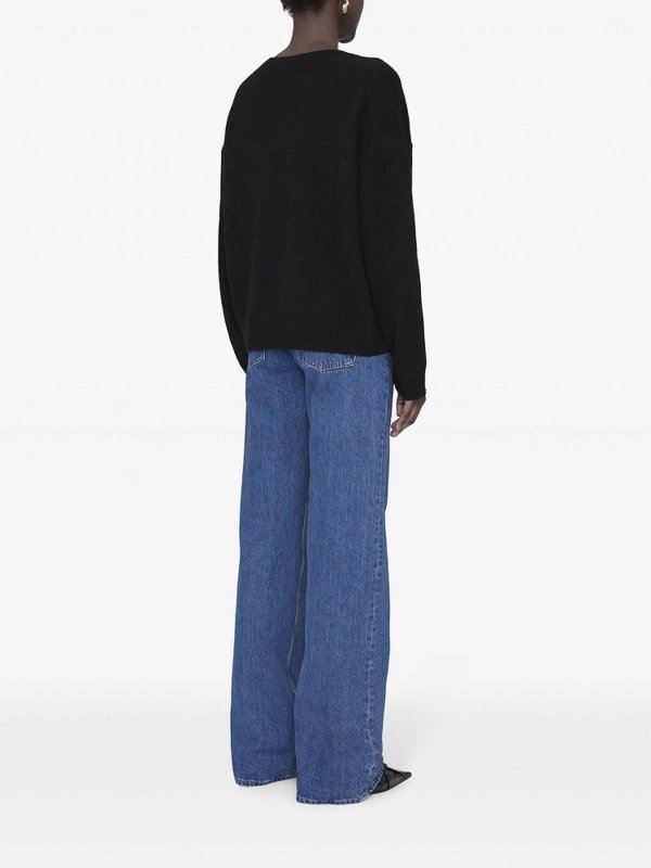 ANINE BING: Pull col rond online - Pull Col Rond - Noir