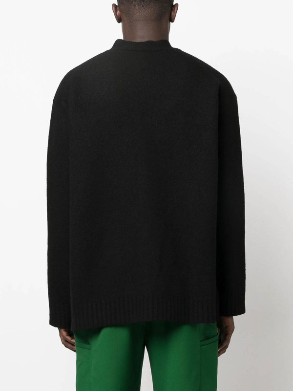 The Best Shops JIL SANDER: Suéteres con cuello pico - Suéter Cuello Redondo - Negro