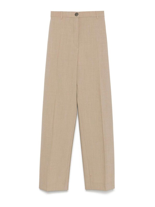 SPORTMAX: カジュアルトラウザー - カジュアルパンツ - ベージュ