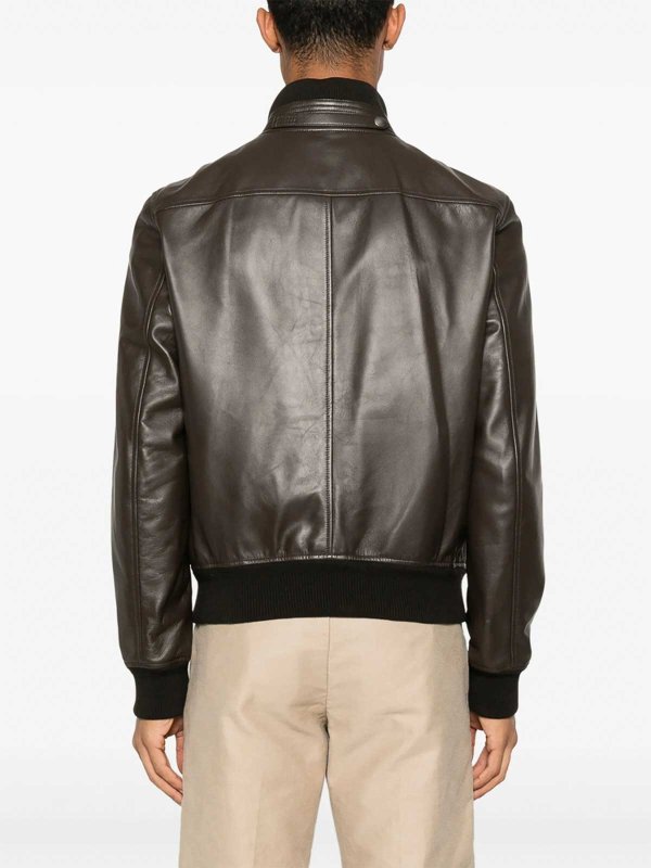 TOM FORD: レザーコート online - レザーコート - ブラウン