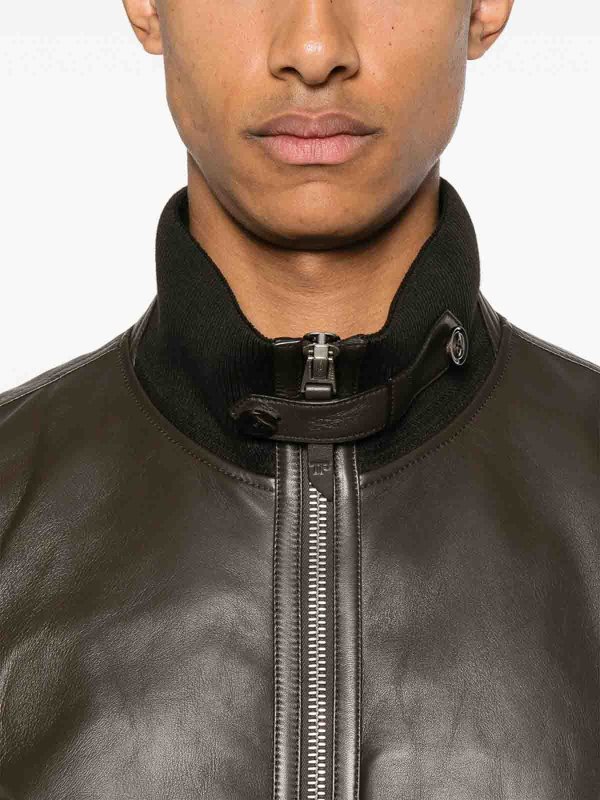 TOM FORD buy online レザーコート - ブラウン