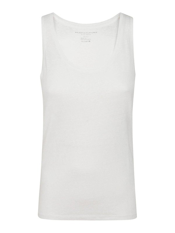 Majestic Filatures: Tops und Tank Tops - Top - Weiß