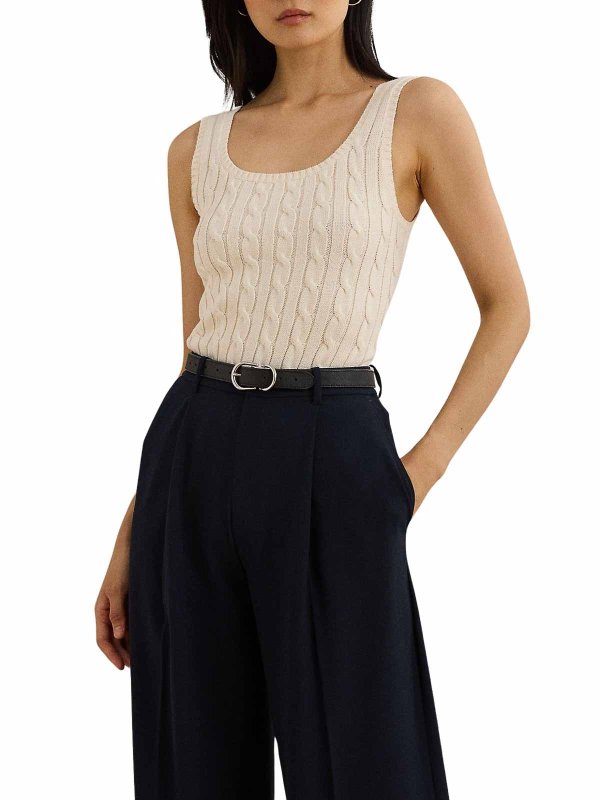 The Best Shops LAUREN RALPH LAUREN: トップス＆タンクトップ - トップ/タンクトップ - クリーム