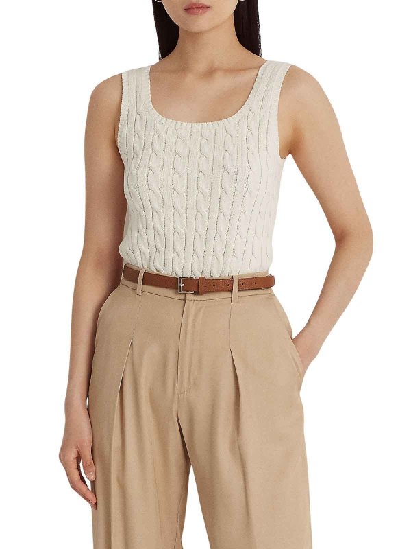 The Best Shops LAUREN RALPH LAUREN: トップ/タンクトップ - クリーム