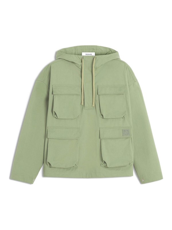 MAISON KITSUNÉ: casual jackets - Hooded Popover Jacket