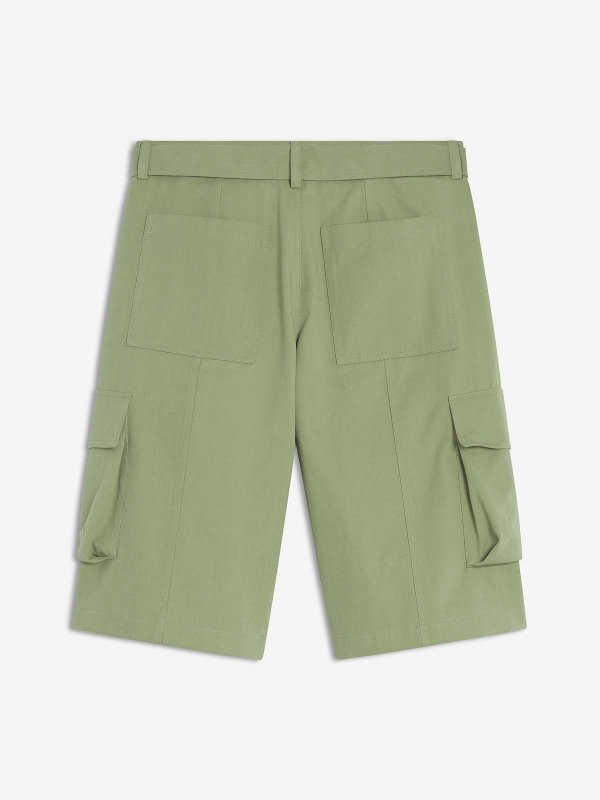 MAISON KITSUNÉ: Trousers Shorts online - Belted Cargo Bermuda