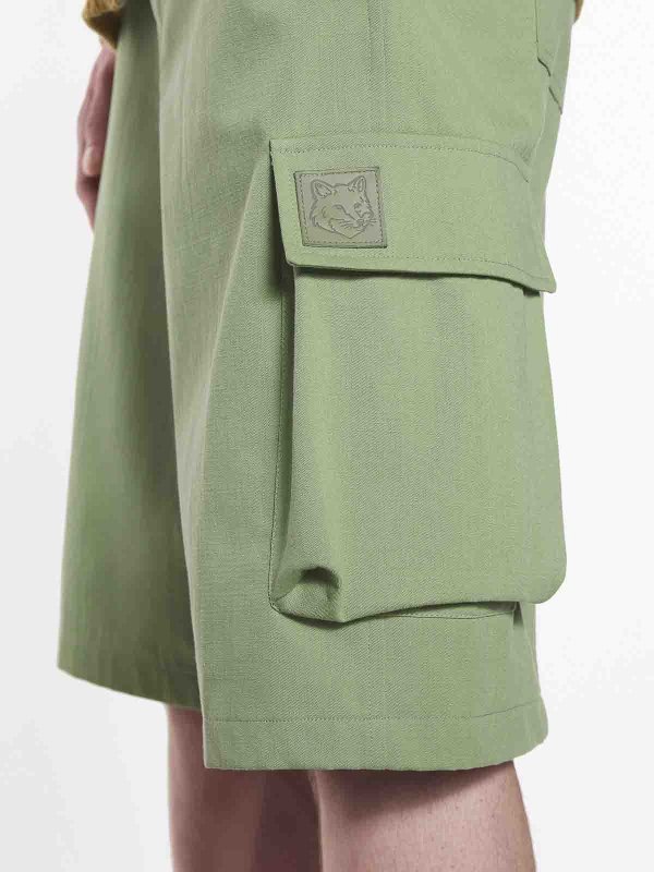 Belted Cargo Bermuda shop online: MAISON KITSUNÉ