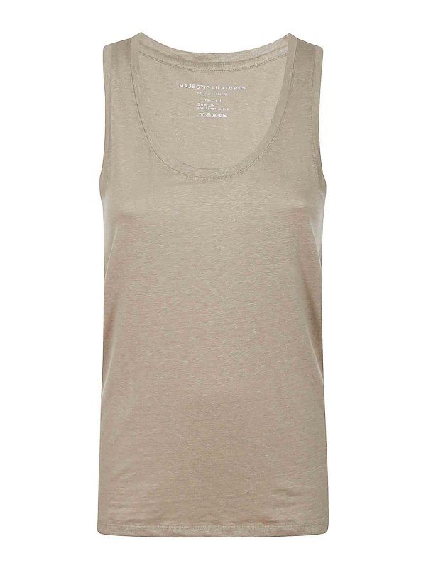 Majestic Filatures: Tops y camisetas sin mangas - Top - Beis