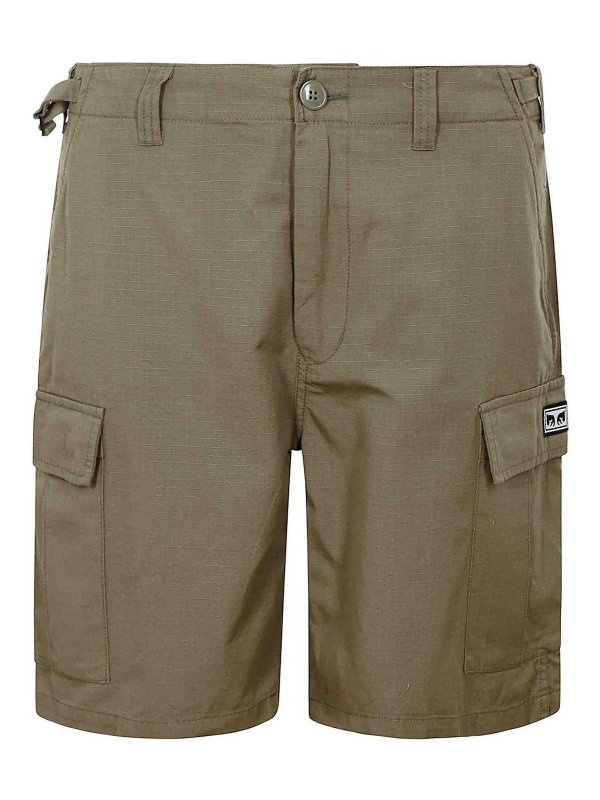 OBEY: Hosen Shorts - Shorts - Grün