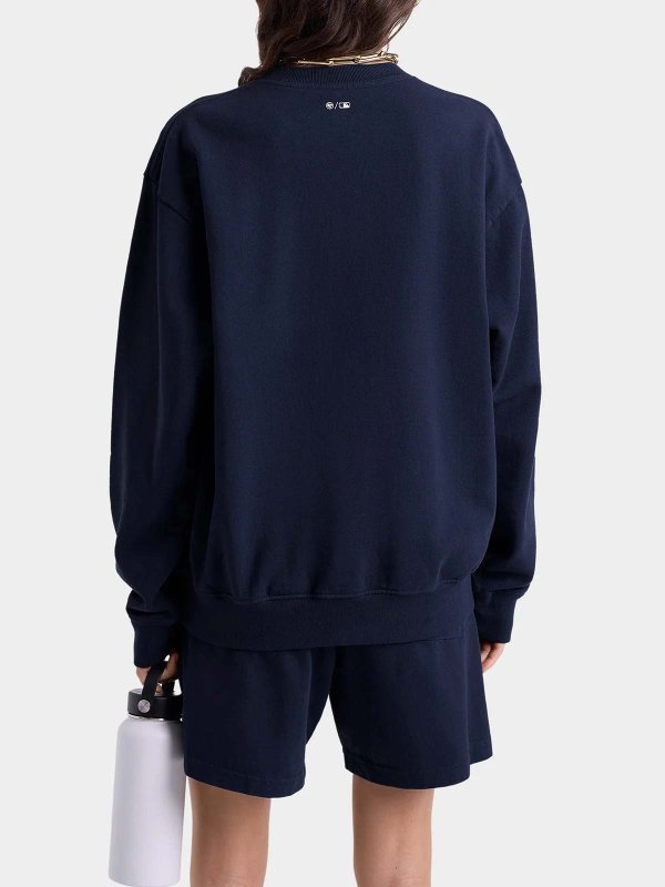 Rundhalspullover - Dunkelblau shop online: SPORTY & RICH