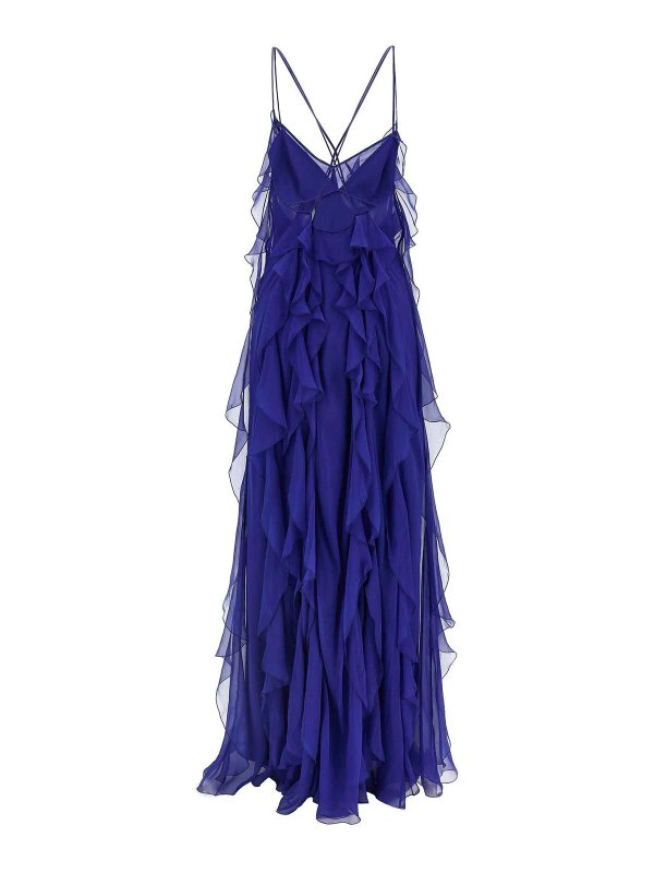 ALBERTA FERRETTI: ニーレングスドレス online - 膝丈ドレス - ブルー