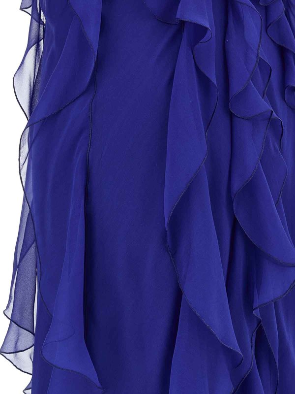 Alberta Ferretti Chiffon Dress - Blue - Women | 041001140370