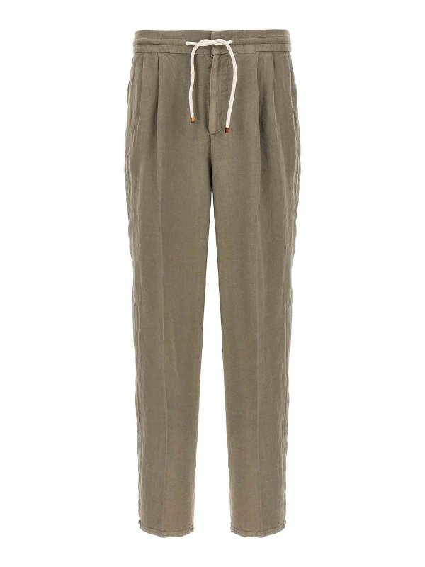 BRUNELLO CUCINELLI: Trousers Shorts - Linen Trousers