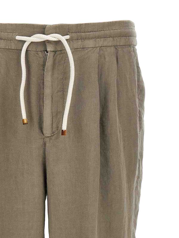 The Best Shops BRUNELLO CUCINELLI: Trousers Shorts - Linen Trousers
