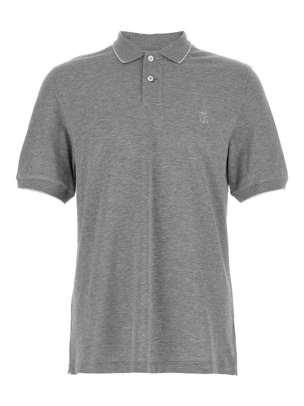 BRUNELLO CUCINELLI: Polos  - Polo - Gris
