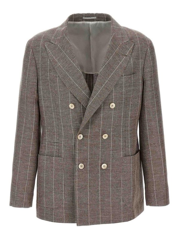 BRUNELLO CUCINELLI: Blazer - Blazer - Braun