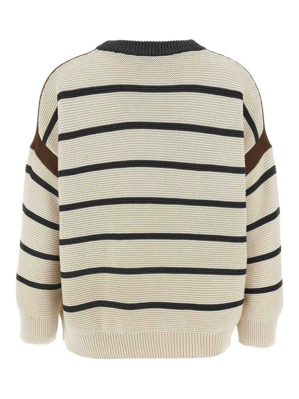 BRUNELLO CUCINELLI: Strickpullover mit Rundhalsausschnitt online - Rundhalspullover - Beige