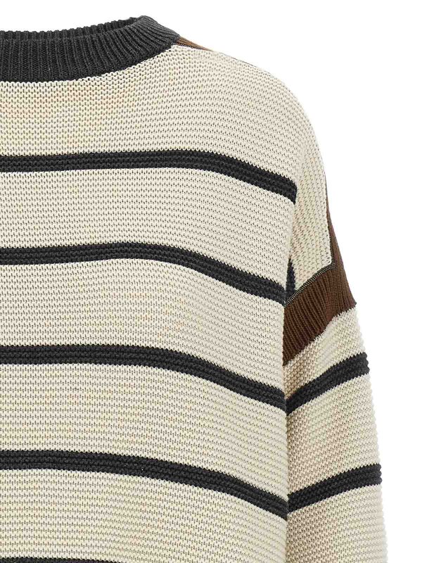 The Best Shops BRUNELLO CUCINELLI: Strickpullover mit Rundhalsausschnitt - Rundhalspullover - Beige