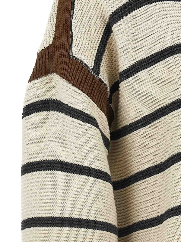 Rundhalspullover - Beige shop online: BRUNELLO CUCINELLI