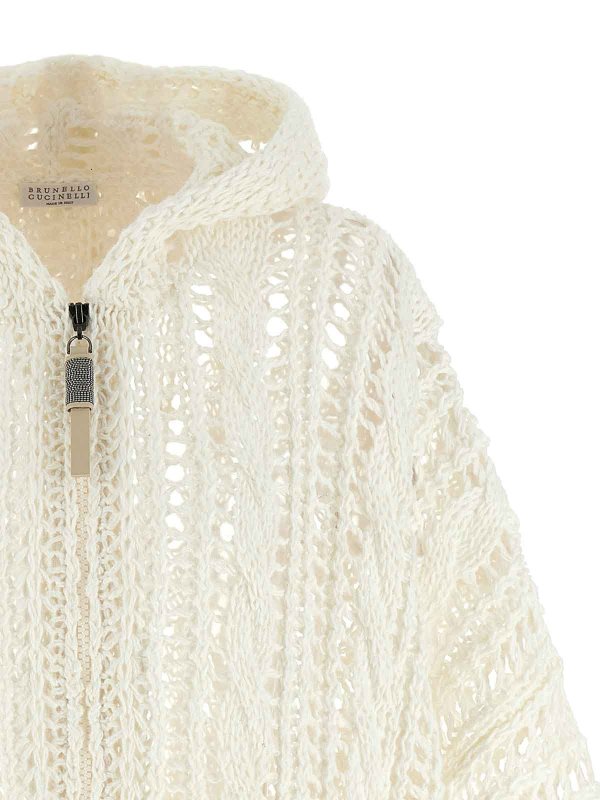 The Best Shops BRUNELLO CUCINELLI: cardigans - Cable & Mesh Cardigan